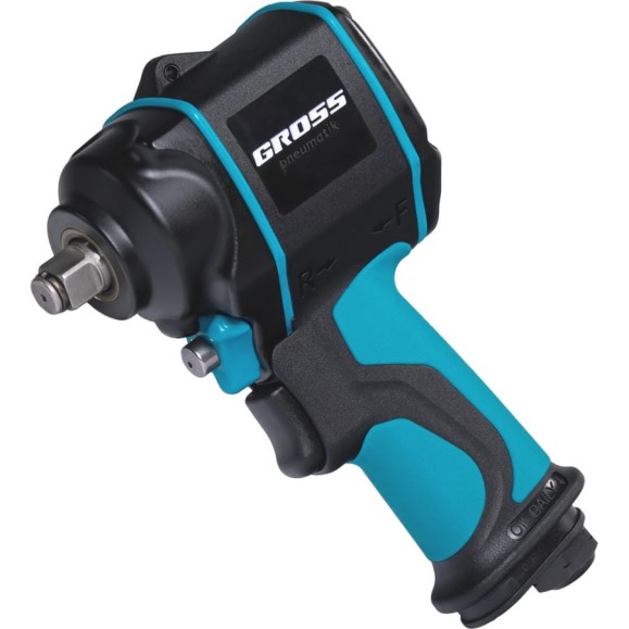 Гайковёрт пневматический ударный GROSS G985, 1/2",Twin Hammer, 610 Нм, 9000 об/мин, композитный 57440