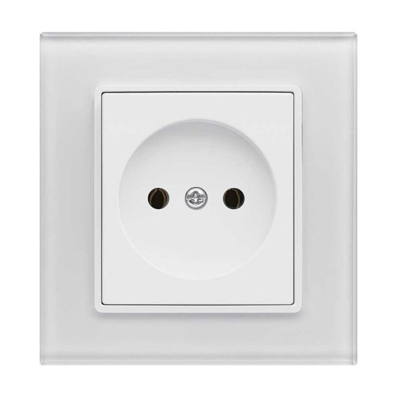 Розетка Metronex Electric Exclusive White одинарная без заземления FRZ00040002BEL