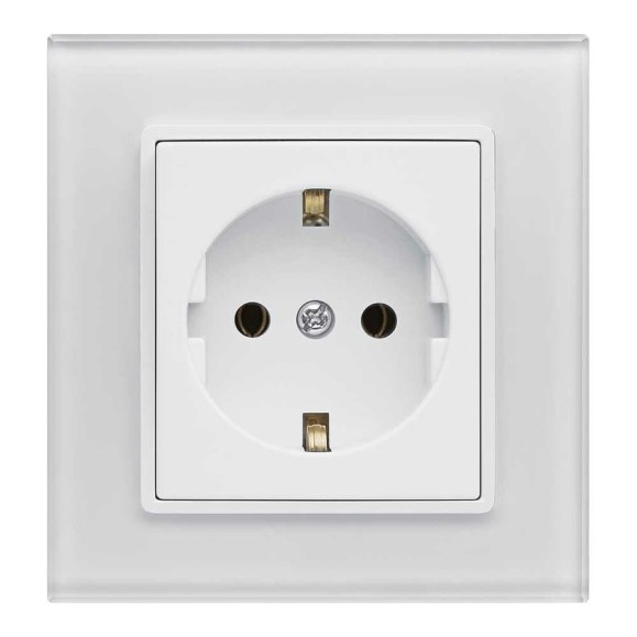 Розетка Metronex Electric Exclusive White одинарная с заземлением FRZ00040004BEL
