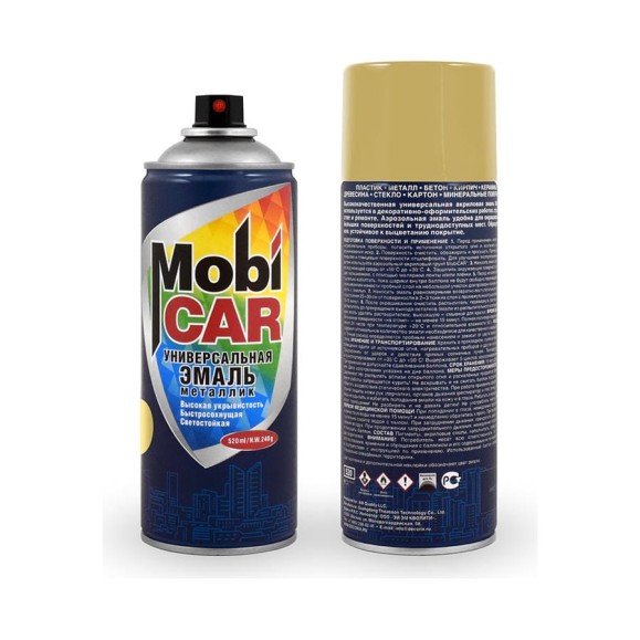 Эмаль универсальная металлик 520 мл золото Mobicar 0506-04 MC 0506-04 МС