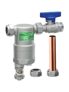 Грязеуловитель FAR COMPACT с магнитными вставками, в комплекте - 2шт., медных труб, Ду=18 мм., 100 мм., 2шт - гайки Ду18 мм 3 FA 2277 34 Грязеуловитель FAR COMPACT с магнитными вставками, в комплекте - 2шт., медных труб, Ду=18 мм., 100 мм., 2шт - гайки Ду18 мм 3 FA 2277 34