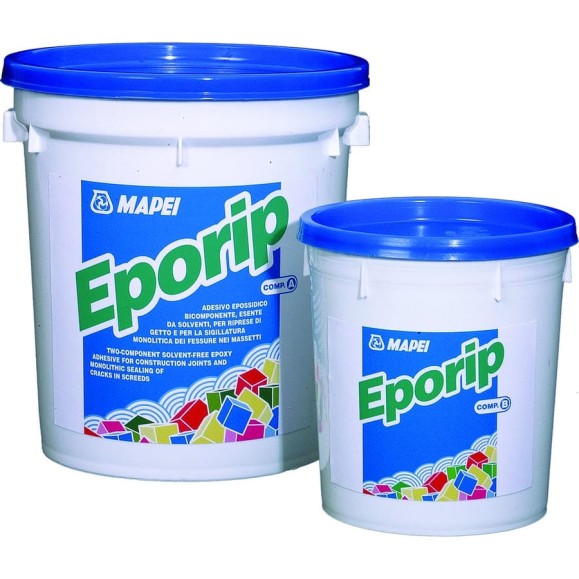 Двухкомпонентный эпоксидный клей для ремонта трещин в бетоне MAPEI EPORIP ком.А 1,5 кг 16847