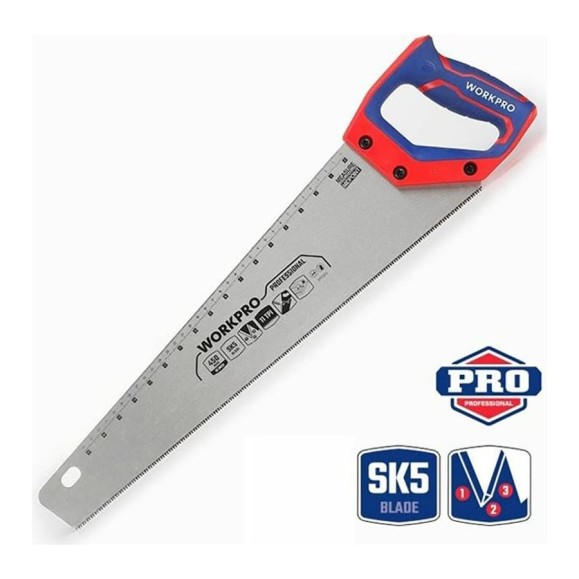 Ножовка по дереву WORKPRO 450 мм, SK5, 11TPI WP215010 Ножовка по дереву WORKPRO 450 мм, SK5, 11TPI WP215010