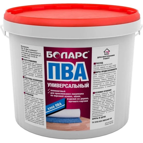 Универсальный клей ПВА БОЛАРС 30 кг 00000007708 Универсальный клей ПВА БОЛАРС 30 кг 00000007708