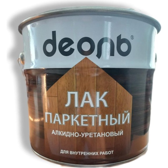 Паркетный лак ДЕОЛЬ алкидно-уретановый, полуматовый, 2.7л 00020962 Паркетный лак ДЕОЛЬ алкидно-уретановый, полуматовый, 2.7л 00020962