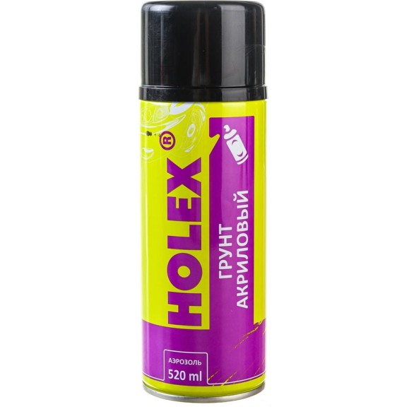 Акриловый грунт HOLEX чёрный аэрозоль 520мл HAS-4195 Акриловый грунт HOLEX чёрный аэрозоль 520мл HAS-4195