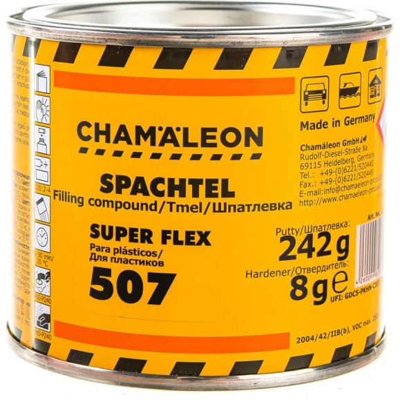 Шпатлевка для пластиков CHAMAELEON вкл.отвердитель 0,250кг 15072