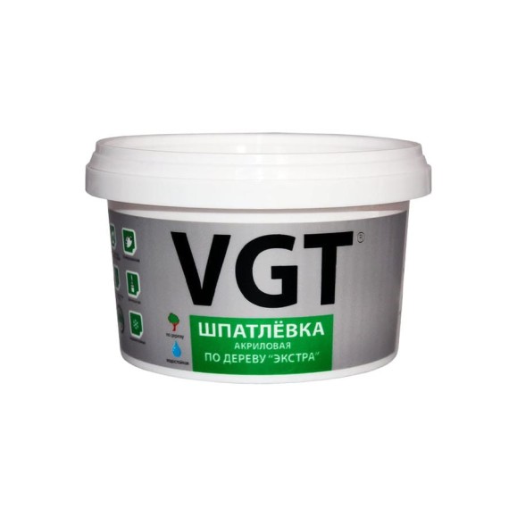 Шпаклевка по дереву VGT Экстра дуб светло-серый, 1 кг 11607363