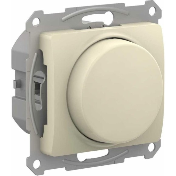 Светорегулятор Systeme Electric GLOSSA (диммер) повор-нажим, LED, RC, 400Вт, механизм, БЕЖЕВЫЙ GSL000223
