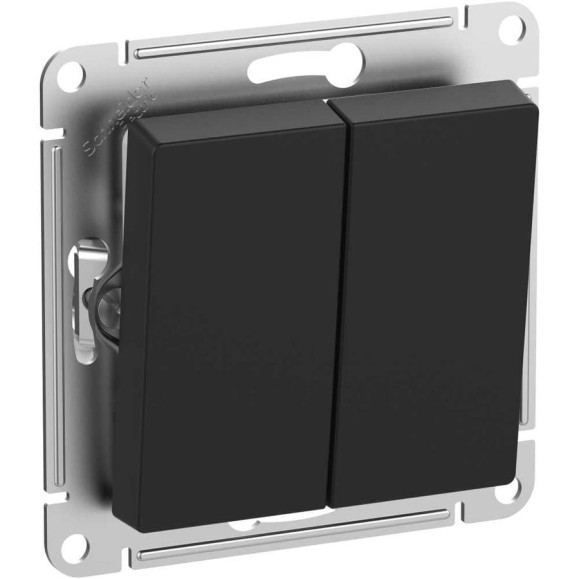 2-клавишный выключатель Systeme Electric AtlasDesign Aqua Карбон IP44, сх.6, 10АХ ATN441051 2-клавишный выключатель Systeme Electric AtlasDesign Aqua Карбон IP44, сх.6, 10АХ ATN441051