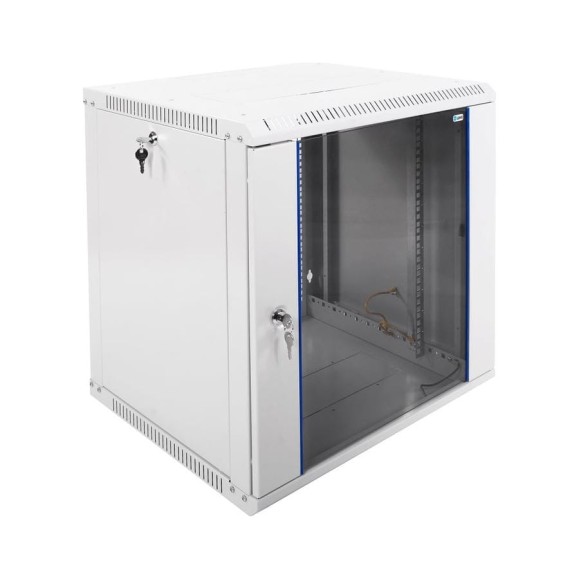 Телекоммуникационный настенный разборный шкаф ЦМО 12U 600x520 дверь стекло ШРН-Э-12.500