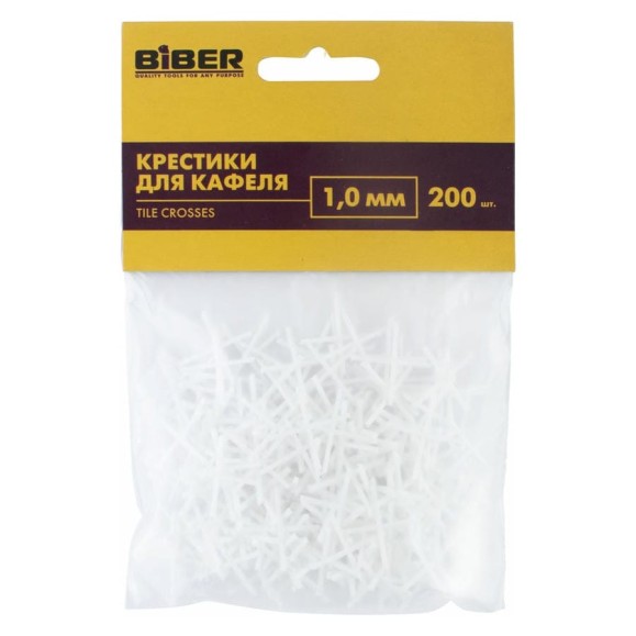 Крестики для кафеля 200 шт, 1 мм 55600 Biber тов-211618 Крестики для кафеля 200 шт, 1 мм 55600 Biber тов-211618