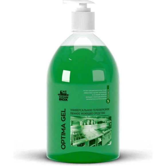 Универсальное моющее средство для мытья посуды, пола, кухни Optima Gel (Оптима Гель) 1л пэт CleanBox 13241