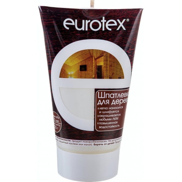 ШПАТЛЕВКА ПО ДЕРЕВУ Eurotex БЕЛАЯ 0,225 КГ 17743 ШПАТЛЕВКА ПО ДЕРЕВУ Eurotex БЕЛАЯ 0,225 КГ 17743