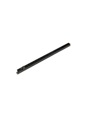 Блок розеток Hyperline вертикальный, 10 розеток Schuko, 10 розеток IEC320 C13, выключатель с подсветкой, без кабеля питания, вxодной разъем IEC320 C20 16A, 250В, корпус алюминий, черный 4709