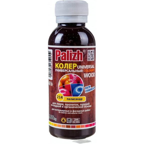 Универсальная колеровочная паста Palizh №214 WOOD 0,1л палисандр 11598395