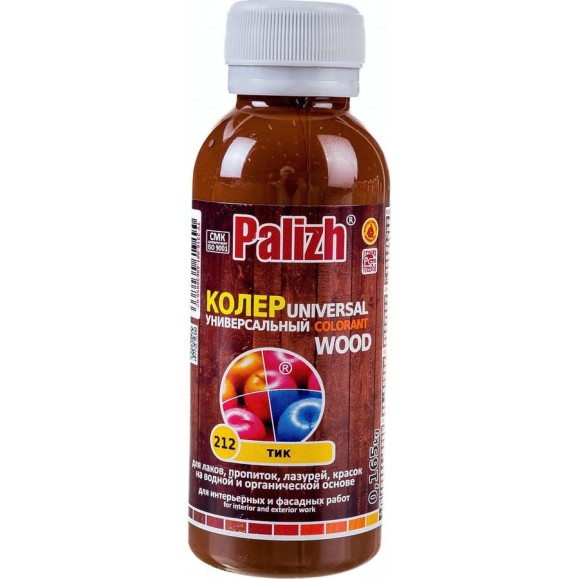 Универсальная колеровочная паста Palizh №212 WOOD 0,1л тик 11598393