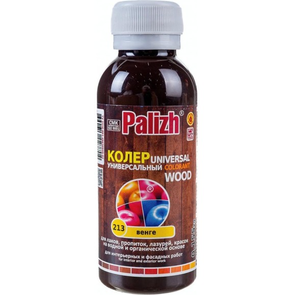 Универсальная колеровочная паста Palizh №213 WOOD венге, 0.1 л 11598394