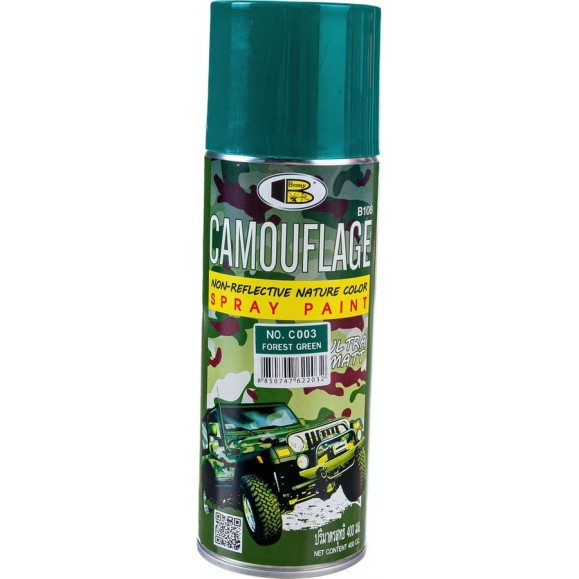 Краска Bosny камуфляжная, зеленый лес, аэрозоль C003 Краска Bosny камуфляжная, зеленый лес, аэрозоль C003