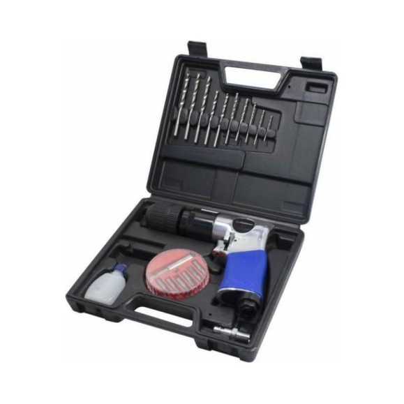 Пневмодрель с реверсом, набором бит и сверл ROCKFORCE 20 предметов RF-RP7810(50376) Пневмодрель с реверсом, набором бит и сверл ROCKFORCE 20 предметов RF-RP7810(50376)