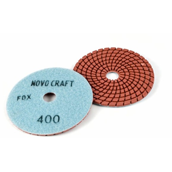 Диск алмазный гибкий черепашка Fox 100 мм, № 400, мокрый рез, 10 шт Novocraft PPTSW1000400