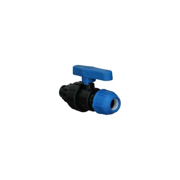 Компрессионный шаровой кран RTP наруж.резьба PN10 40x1 1/4