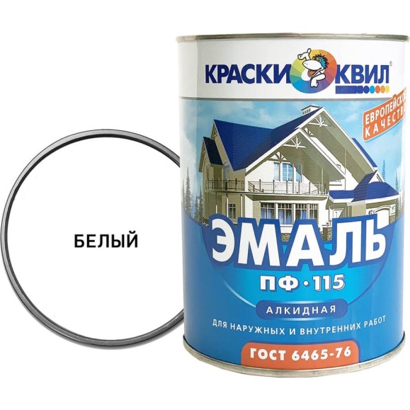 Эмаль Краски квил ПФ-115 (белая; банка 2.8 кг) 4607023390208