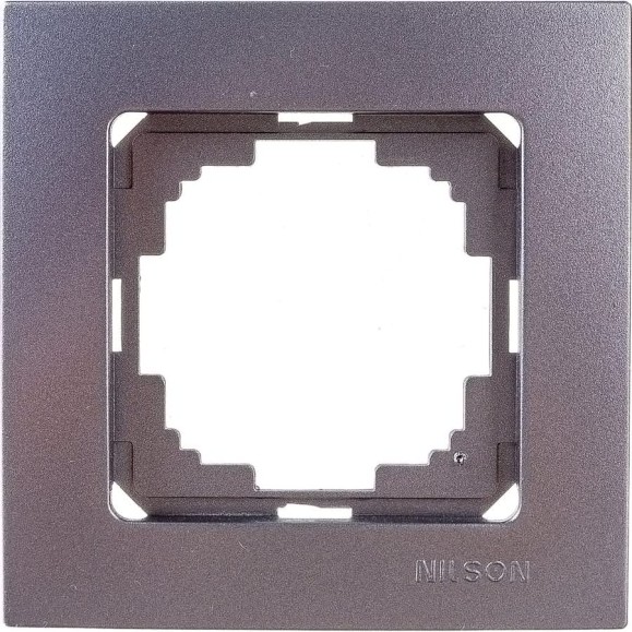 Рамка NILSON одноместная антрацит Touran metallic 24160091