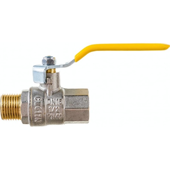 Шаровой кран VALTEC VALGAS газовый, стальная рукоятка, 1/2 в/н. VT.272.N.04