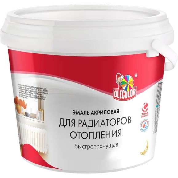 Акриловая эмаль для радиаторов отопления Olecolor (высокоглянцевая; 2.5 кг) 4300011045 Акриловая эмаль для радиаторов отопления Olecolor (высокоглянцевая; 2.5 кг) 4300011045