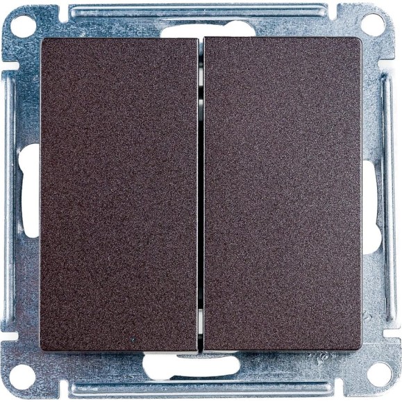 2-клавишный переключатель Systeme Electric AtlasDesign Мокко сх.6, 10АХ ATN000665