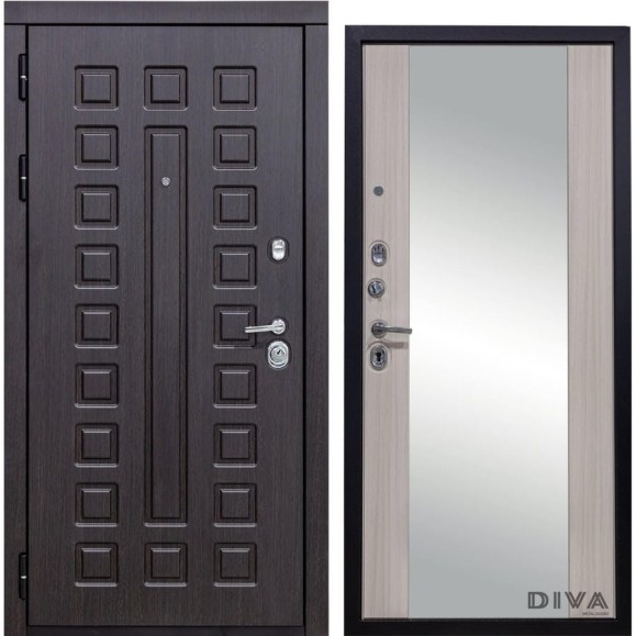 Дверь DIVA МД-30 Зеркало 2050x960 мм Левая Венге-Сандал УТ-00072441