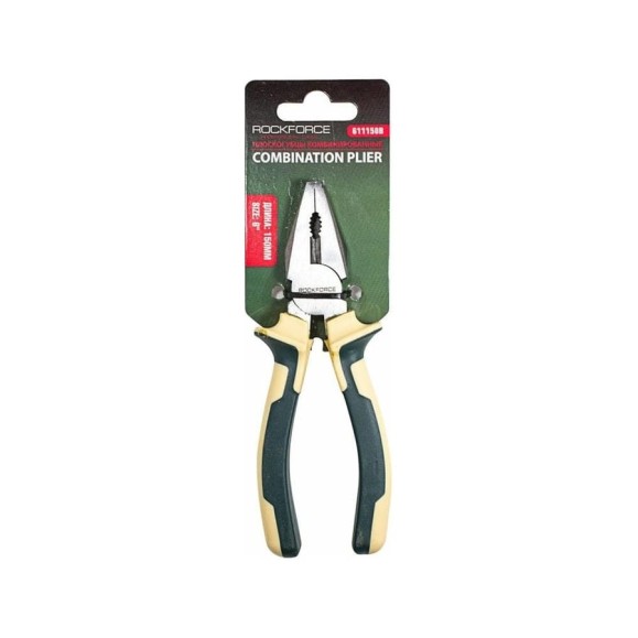 Плоскогубцы комбинированные Cr-V Rockforce 6"-150мм, на держателе RF-611150B(50759) Плоскогубцы комбинированные Cr-V Rockforce 6"-150мм, на держателе RF-611150B(50759)