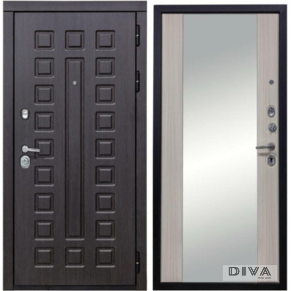 Дверь DIVA МД-30 Зеркало 2050x860 мм Правая Венге-Сандал УТ-00072442