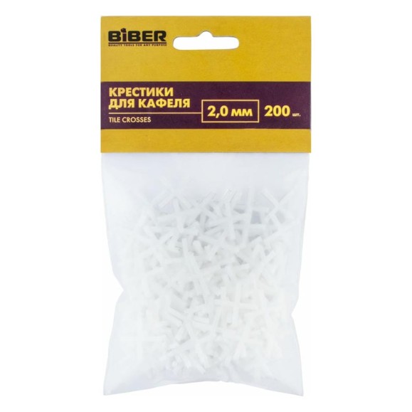 Крестики для кафеля (200 шт; 2 мм) Biber 55602 тов-080348