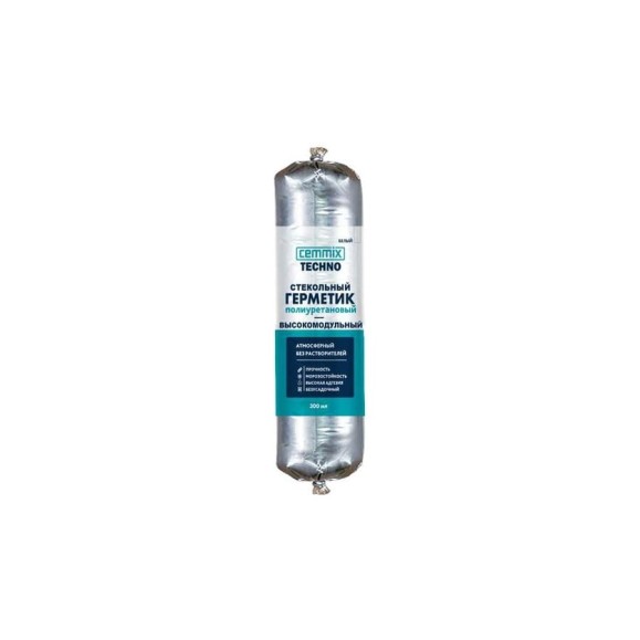 Полиуретановый клей-герметик CEMMIX (стекольный; 300 мл; белый) KG300W