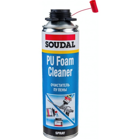 Очиститель для удаления полиуретановой пены SOUDAL 500 мл 122716 Очиститель для удаления полиуретановой пены SOUDAL 500 мл 122716