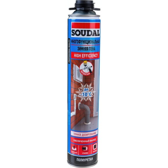 Многофункциональная зимняя пена SOUDAL пистолетная 750 мл 134575