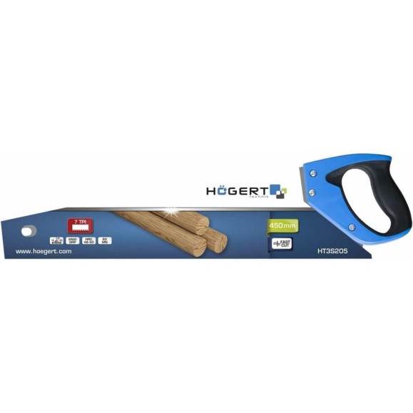 Пила-ножовка HOEGERT TECHNIK 450 мм, 7 TPI HT3S205 Пила-ножовка HOEGERT TECHNIK 450 мм, 7 TPI HT3S205
