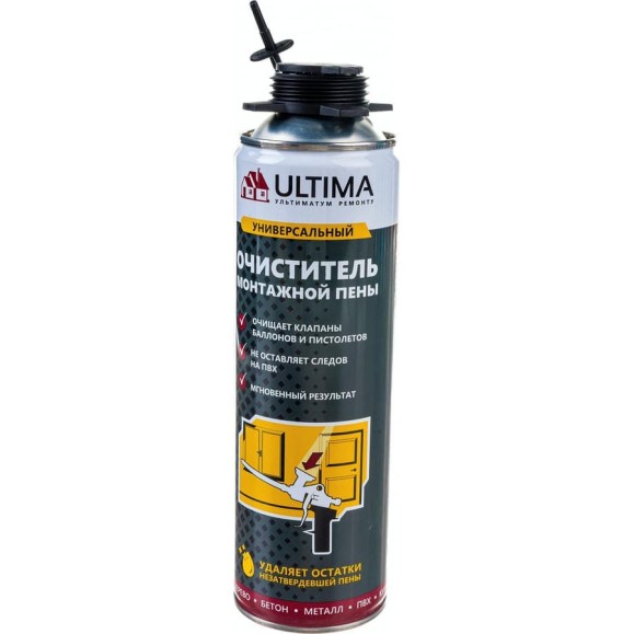 Очиститель монтажной пены Ultima RUS 500 ml Россия UCMFC05005 Очиститель монтажной пены Ultima RUS 500 ml Россия UCMFC05005