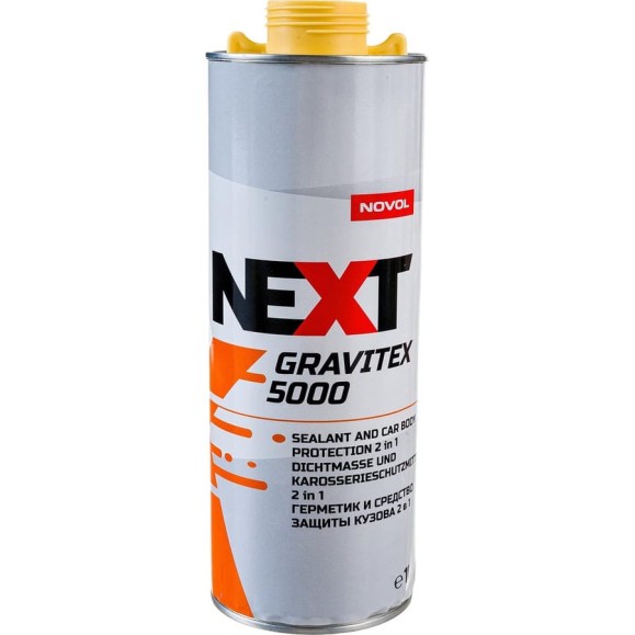 Антигравий-герметик NOVOL NEXT GRAVITEX 5000 2 в 1 бежевый, под пистолет, евробаллон 1 л 90970
