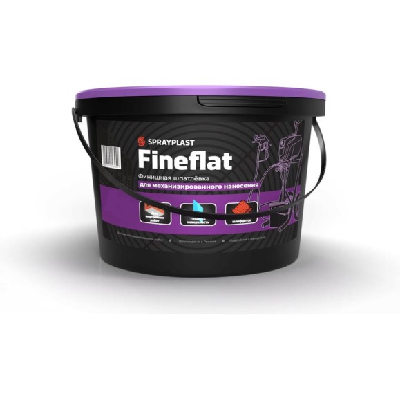Финишная шпатлевка Sprayplast Fineflat для механизированного нанесения, 25 кг 31158 Финишная шпатлевка Sprayplast Fineflat для механизированного нанесения, 25 кг 31158