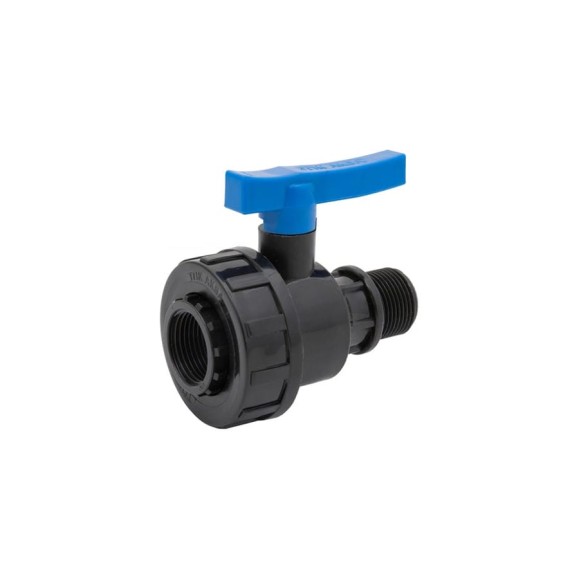 Шаровой компрессионный кран ПОЛИТЭК ВР/НР 1/2x1/2 ТПК-АКВА, 552221212
