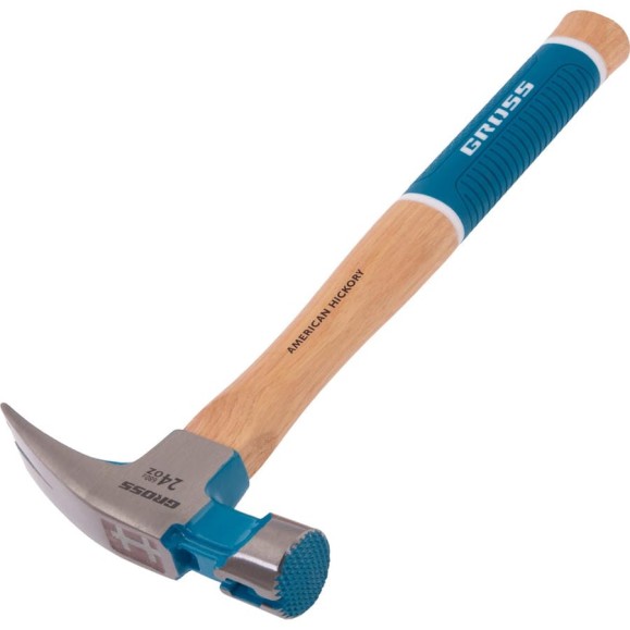 Молоток-гвоздодер GROSS 680 г, угол 75, магнит, обрезиненная рукоятка american hickory 10425 Молоток-гвоздодер GROSS 680 г, угол 75, магнит, обрезиненная рукоятка american hickory 10425
