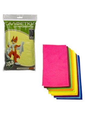 Салфетки из микрофибры LI-SA (47388) в наборе 10 шт., 25x25 см 44430 Салфетки из микрофибры LI-SA (47388) в наборе 10 шт., 25x25 см 44430