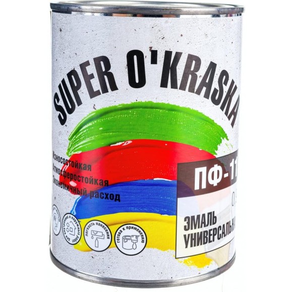 Эмаль super maler ПФ-115 Красный 0,9кг Лк-00005654