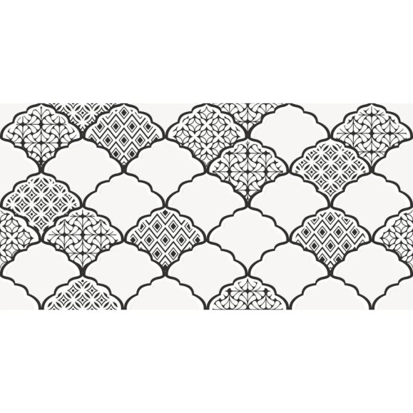 Декор LB CERAMICS Эллен 1641-8647 (черно-белый; 20х40 см; 1 шт.) СК000036914