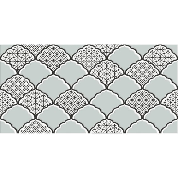 Декор LB CERAMICS Эллен 1641-8646 (бело-бирюзовый; 20х40 см; 1 шт.) СК000036915