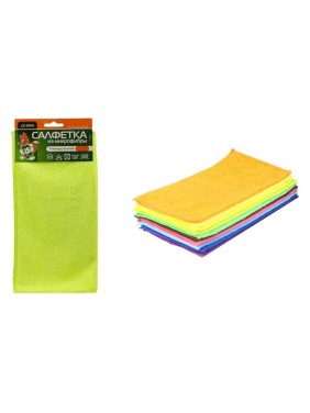 Салфетка из экстраплотной микрофибры LI-SA 30x30 см, цвета в ассортименте, 1 шт. 44428 Салфетка из экстраплотной микрофибры LI-SA 30x30 см, цвета в ассортименте, 1 шт. 44428