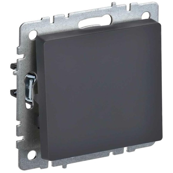 Проходной 1-клавишный выключатель IEK Brite 10а вс10-1-6-брг графит BR-V12-0-10-K53